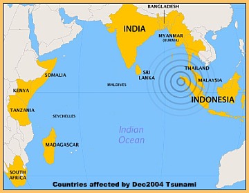 2004 Indian Tsunami map 2004 Indian Tsunami map