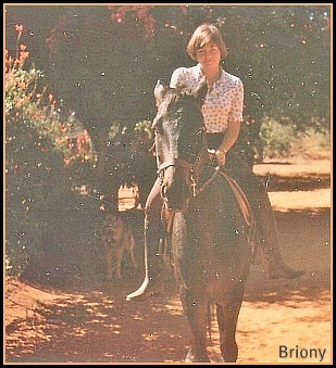 Growing up in Sedgefield at Lake Pleasant,  one of Briony's favourite things was riding her horse.