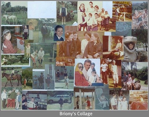A collage of Briony's school years
