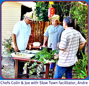 Colin with some diners Colin with some diners