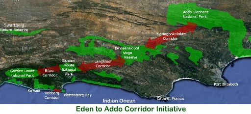 Eden to Addo map