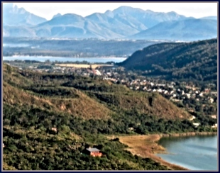 View of Sedgefield and Groenvlei from the dune in Goukamma Nature Reserve.