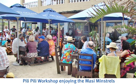 Crowd enjoying the Masi minstrels Crowd enjoying the Masi minstrels