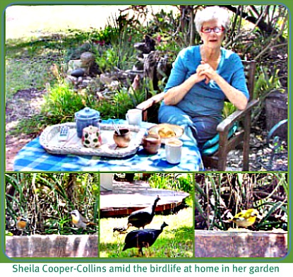 Sheila in her garden