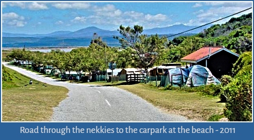 Road from the N2 past the campsite to the Swartvlei Beach car-park.