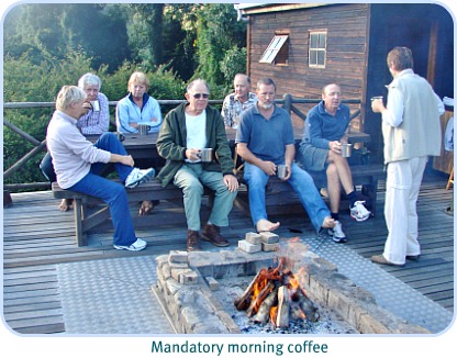 Morning coffee at Whiskey Creek Morning coffee at Whiskey Creek