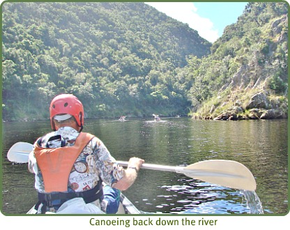 Canoing up Keurbooms River Canoing up Keurbooms River