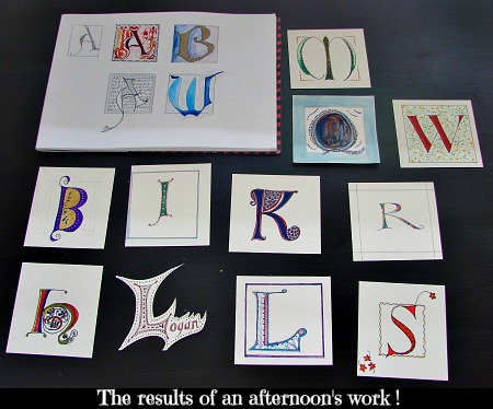 The fruits of the day's workshop