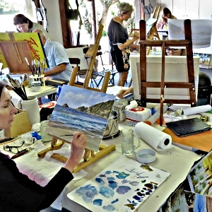 Art workshop at Zannes Small Aart Studio in Sedgefield