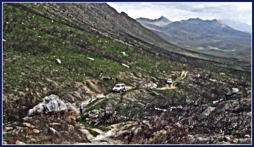 Rough section of the old ox-wagon Attaquaskloof (4x4) Trail