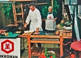 Colin with Auriel on the Kikkoman Stand at the Garden Centre in Sussex