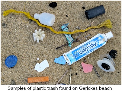 Gerickes Beach trash