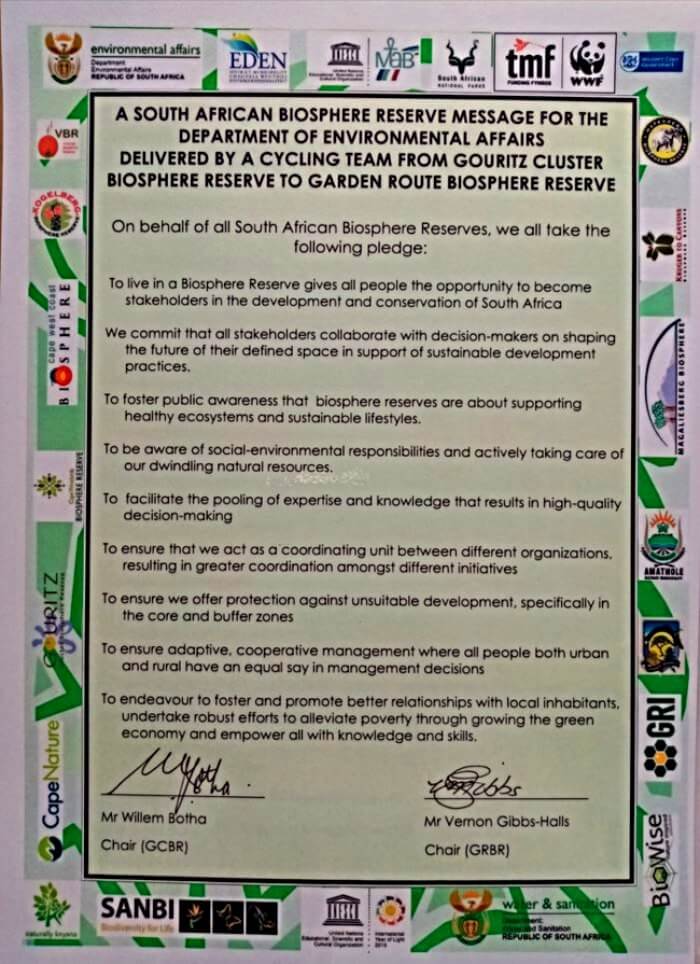 Biosphere Pledge Biosphere Pledge