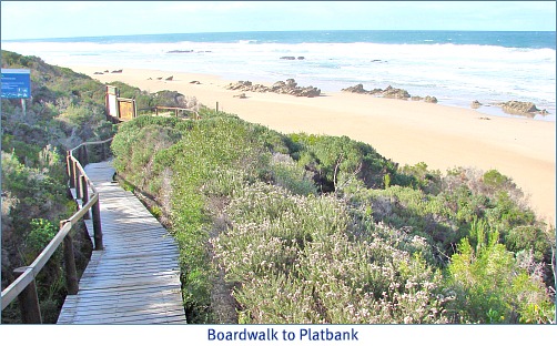 boardwalk to Platbank beach