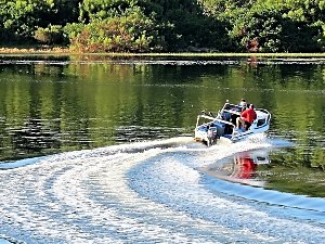boating and fishing on the lagoon