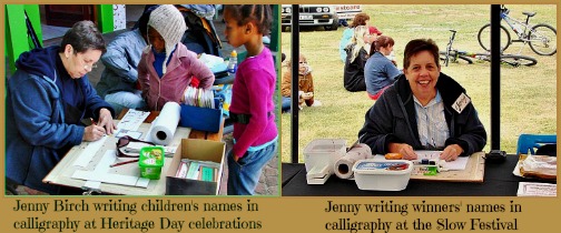 Calligraphy Stall at the Leisure Isle Festival