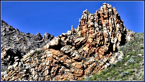 Eroded folds like needles in the Cape Fold Mountain Range