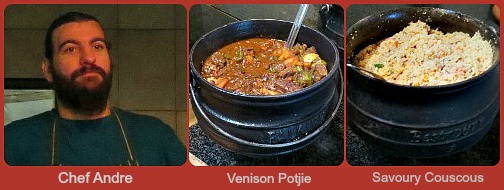 Andre and his Venison Potjie Andre and his Venison Potjie