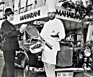 Colin outside the Maharani Hotel,Durban