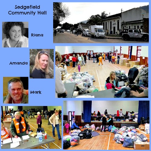 Sedgefield Town Hall Relief Centre.