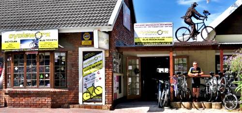 Cycleworx shop in Main Street, Sedgefield Cycleworx shop in Main Street, Sedgefield