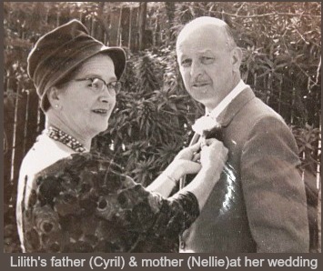 Cyril and Nellie at Lilith's wedding