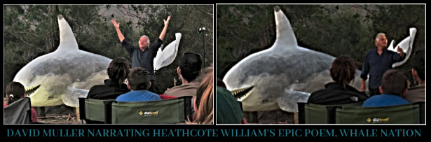 David Muller narrates "Whale Nation" at the Octopus Garden Under the Sea" marine themed outdoor Park. David Muller narrates "Whale Nation" at the Octopus Garden Under the Sea" marine themed outdoor Park.