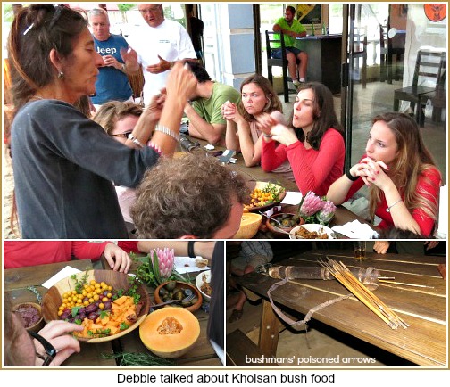Debbie talking about Khoisan food
