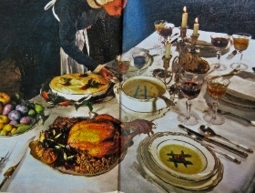 Dinner table setting for "Pride and Prejudice".