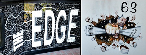 Mosaiced Edge Counter and wall Painting