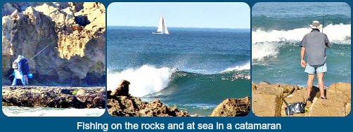 Fishing on the rocks at Buffalo Bay Fishing on the rocks at Buffalo Bay