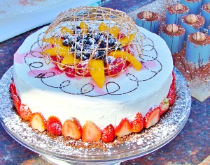 Cake demonstrated by international celebrity chef, Colin Capon for the easter Slow Festival.