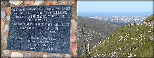 Commemoration plaque & view of George