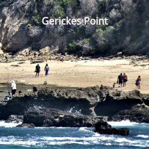 walkers and fishermen at Greickes Point