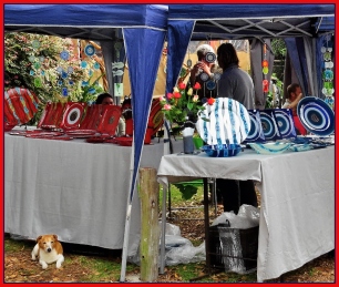 Decorative Glass items at Scarab Arts and Crafts Market.