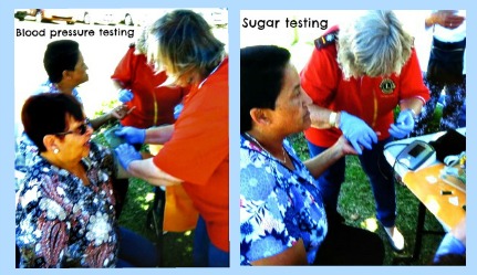 Blood pressure and sugar testing. Blood pressure and sugar testing