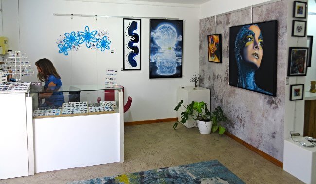 Helga's Gallery space at the Mosaic Market