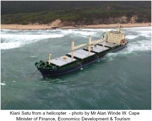 Kiani Satu from a helicopter