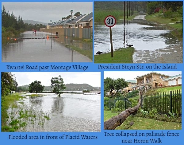 Scenes of flooding around the lagoon