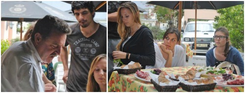 Dario at La Laconda with Gastronomic Sciences Students