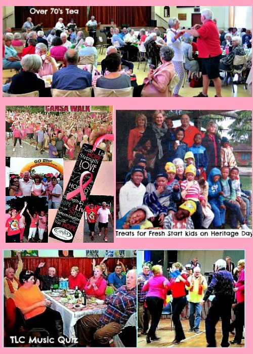 Collage of, TLC Music Quizz, Treats for Fresh Start Kids, Cancer Walk, Over 70s Tea Collage of, TLC Music Quizz, Treats for Fresh Start Kids, Cancer Walk, Over 70s Tea