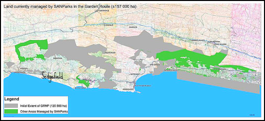 Map of the Garden Route National Park Map of the Garden Route National Park