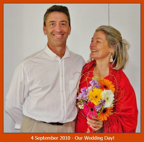 Martin and Briony's wedding day