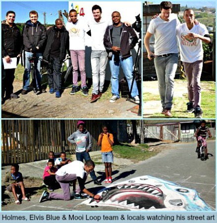 Holmes being filmed for the Mooi Loop TV2  program Holmes being filmed for the Mooi Loop TV2  program