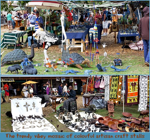 Colourful crafts at the Saturday Outdoor Mosaic Market. Colourful crafts at the Saturday Outdoor Mosaic Market.