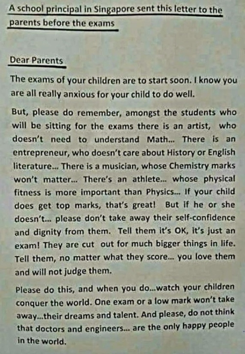 Note to Parents