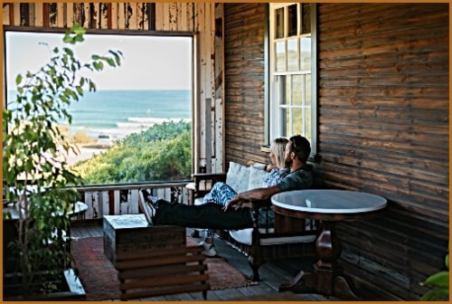 Ocean view from the covered verandah