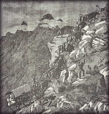 Historic old Voortrekker pass