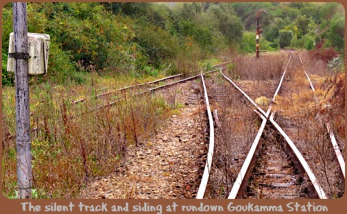 Abandoned train track after the floods Abandoned train track after the floods