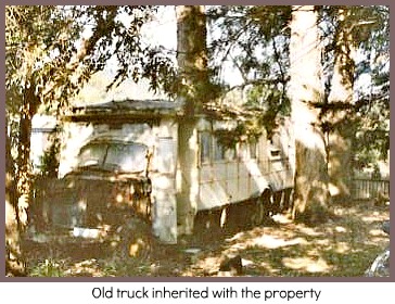 Abandoned truck on property Abandoned truck on property